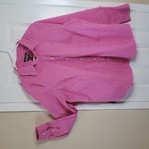 Lauren Ralph Lauren Womens Pink Checkered Shirt Size 2X